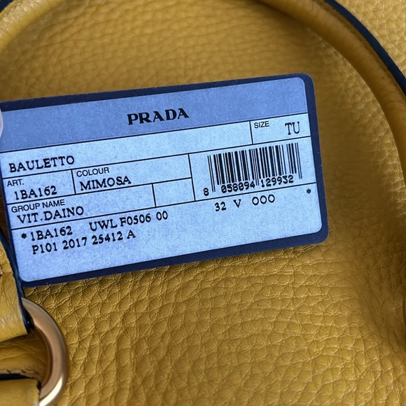 Prada Used good condition yellow bag - Picture 11 of 12